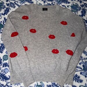 Blank Paige Grey Kiss Sweater